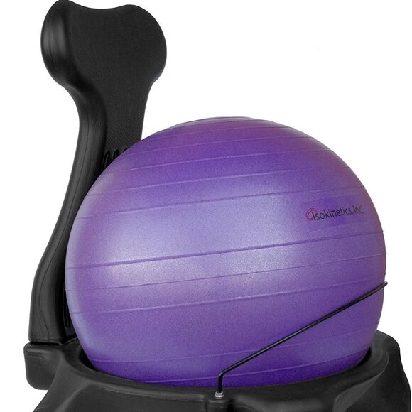 Isokinetics Inc. Balance Exercise Ball Chair - Purple 52cm Ball NWT - Picture 2 of 5